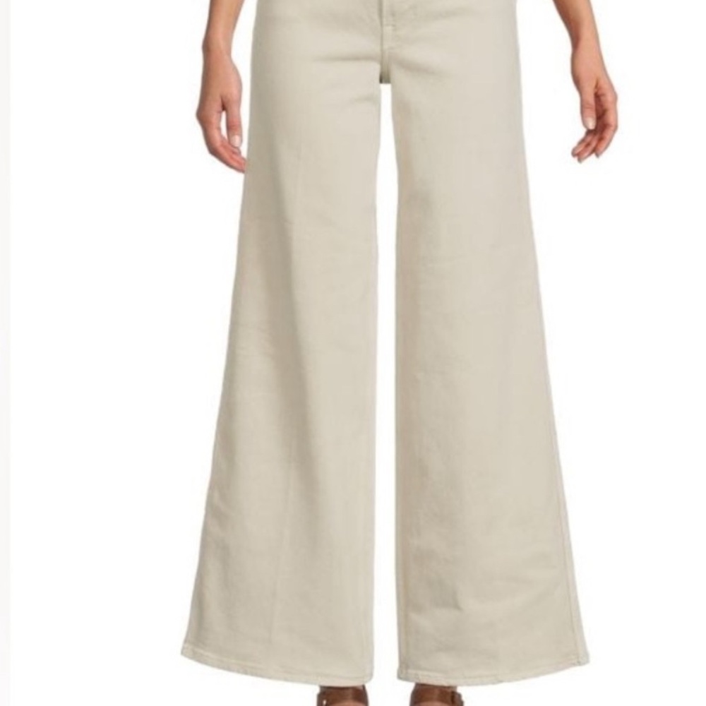 Good American Cream Flare & Wide Leg Jeans - NWT